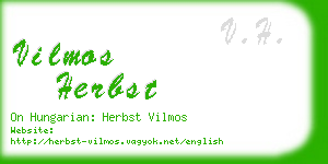 vilmos herbst business card
